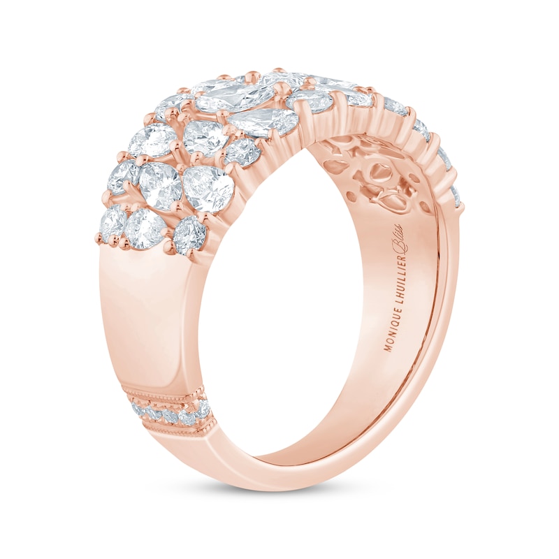 Main Image 2 of Monique Lhuillier Bliss Marquise, Pear & Round-Cut Lab-Grown Diamond Anniversary Ring 2 ct tw 18K Rose Gold