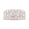 Thumbnail Image 3 of Monique Lhuillier Bliss Marquise, Pear & Round-Cut Lab-Created Diamond Anniversary Ring 2 ct tw 18K Rose Gold