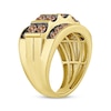 Thumbnail Image 2 of Men's Brown Diamond Four-Row Ring 3 ct tw 10K Yellow Gold