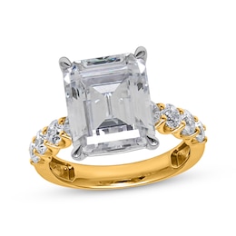 Now + Forever Lab-Grown Diamonds Emerald-Cut Engagement Ring 7 ct tw 14K Yellow Gold