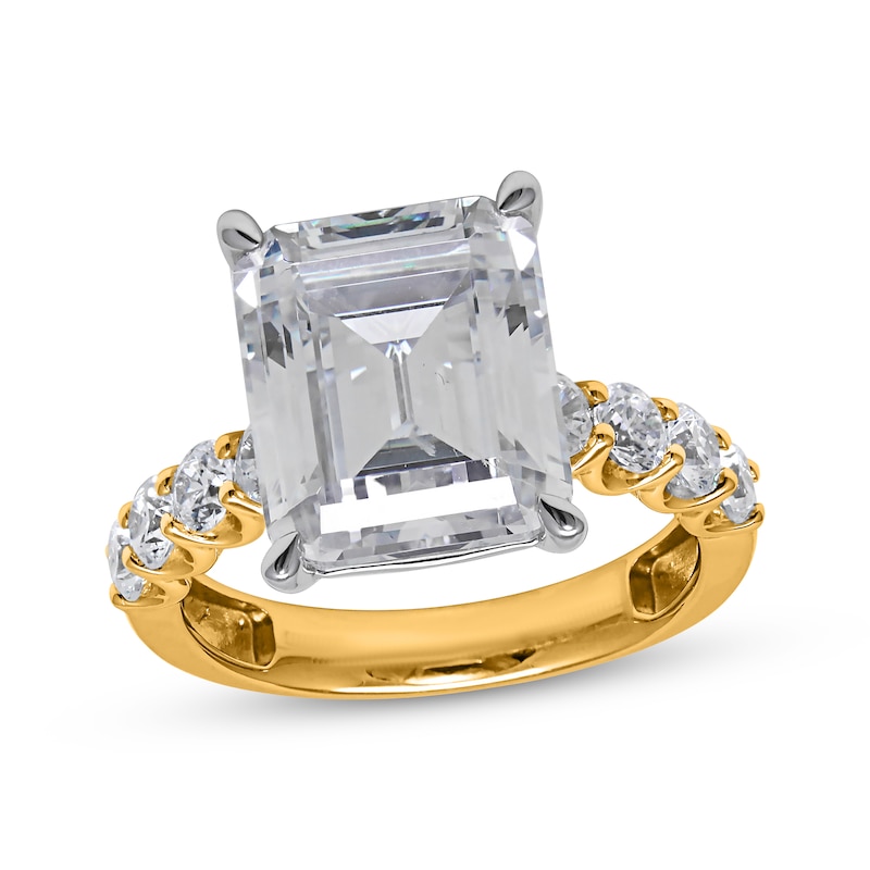 Main Image 1 of Now + Forever Lab-Grown Diamonds Emerald-Cut Engagement Ring 7 ct tw 14K Yellow Gold