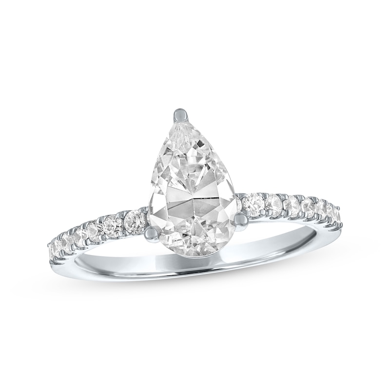 Main Image 1 of Now + Forever Lab-Grown Diamonds Pear-Shaped Engagement Ring 1-3/4 ct tw 14K White Gold