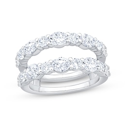 Now + Forever Lab-Grown Diamonds Oval & Round-Cut Enhancer Ring 2 ct tw 14K White Gold