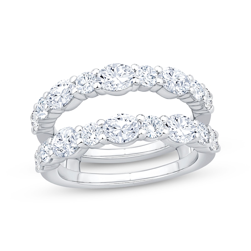 Main Image 1 of Now + Forever Lab-Grown Diamonds Oval & Round-Cut Enhancer Ring 2 ct tw 14K White Gold