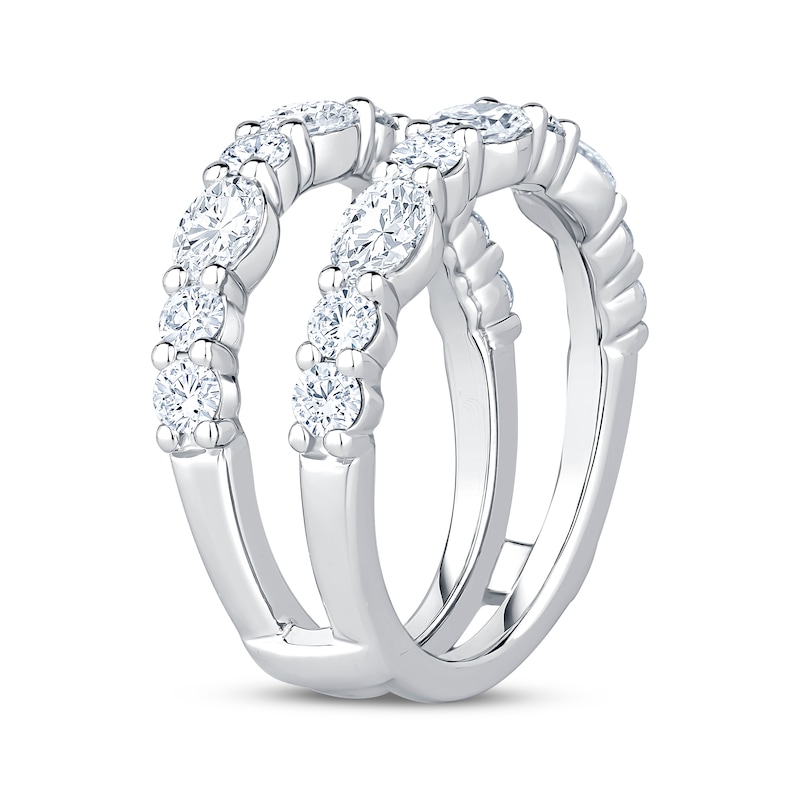 Main Image 2 of Now + Forever Lab-Grown Diamonds Oval & Round-Cut Enhancer Ring 2 ct tw 14K White Gold