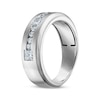 Thumbnail Image 2 of Now + Forever Men's Certified Square & Round-Cut Diamond Wedding Band 1 ct tw Platinum