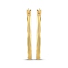 Thumbnail Image 2 of Hollow Oval Twist Hoop Earrings 20mm 14K Yellow Gold