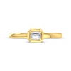 Thumbnail Image 4 of Now + Forever East West Emerald-Cut Diamond Solitaire Engagement Ring 1/4 ct tw 14K Yellow Gold (I/I1)