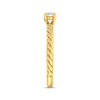 Thumbnail Image 2 of Now + Forever East West Oval-Cut Diamond Solitaire Rope Shank Engagement Ring 1/3 ct tw 14K Yellow Gold (I/I2)