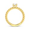 Thumbnail Image 3 of Now + Forever East West Oval-Cut Diamond Solitaire Rope Shank Engagement Ring 1/3 ct tw 14K Yellow Gold (I/I2)