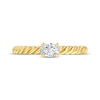 Thumbnail Image 4 of Now + Forever East West Oval-Cut Diamond Solitaire Rope Shank Engagement Ring 1/3 ct tw 14K Yellow Gold (I/I2)