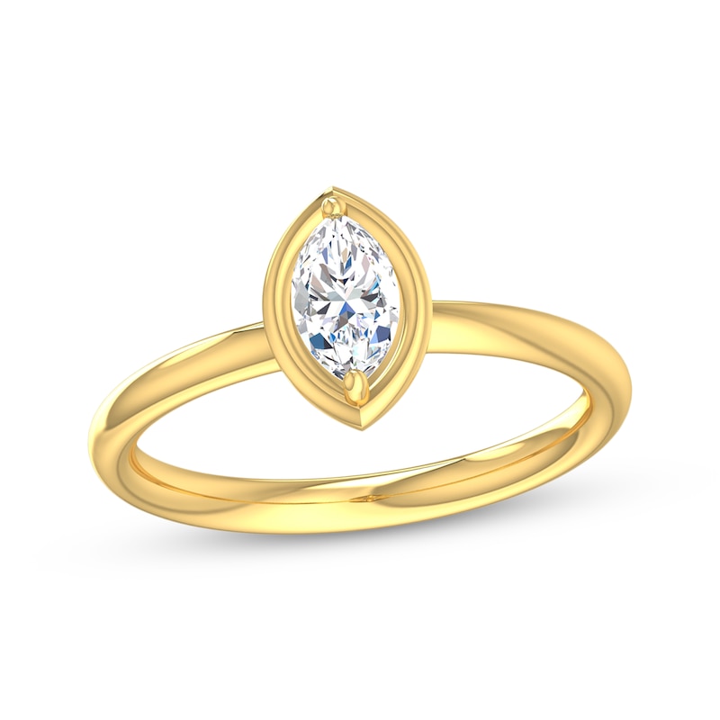 Main Image 1 of Now + Forever Marquise-Cut Diamond Solitaire Engagement Ring 1/3 ct tw 14K Yellow Gold (I/I2)