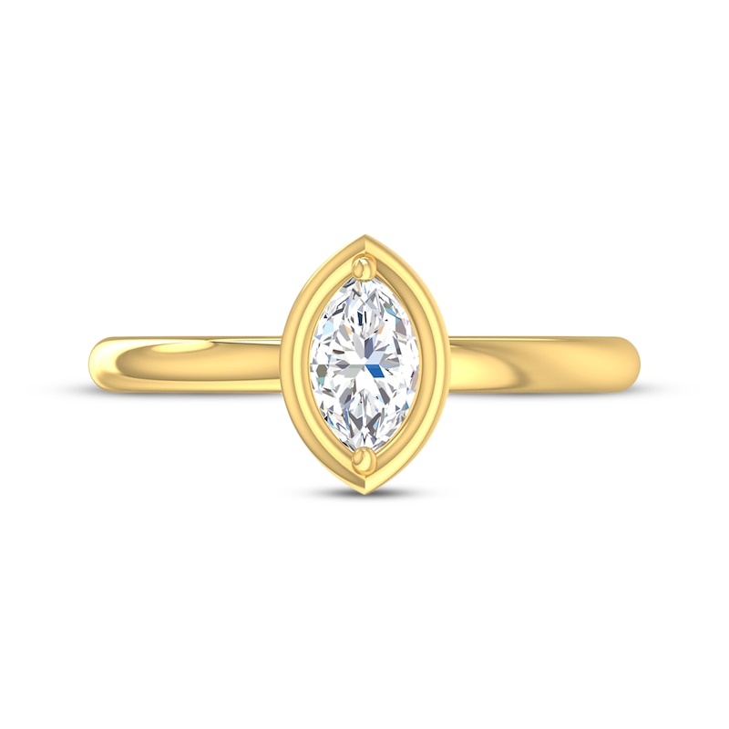 Main Image 4 of Now + Forever Marquise-Cut Diamond Solitaire Engagement Ring 1/3 ct tw 14K Yellow Gold (I/I2)