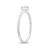 Thumbnail Image 2 of Now + Forever East West Oval-Cut Diamond Solitaire Rope Shank Engagement Ring 1/5 ct tw 14K White Gold (I/I1)