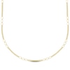 Thumbnail Image 1 of Curb Link Chain Station Necklace Solid 10K Yellow Gold 18"