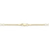 Thumbnail Image 2 of Curb Link Chain Station Necklace Solid 10K Yellow Gold 18"