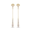 Thumbnail Image 2 of Diamond Chain Dangle Earrings 1/5 ct tw 10K Yellow Gold