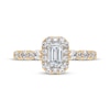 Thumbnail Image 3 of Now + Forever Lab-Grown Diamonds Emerald-Cut Halo Engagement Ring 3/4 ct tw 14K Yellow Gold
