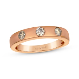 Le Vian Diamond Three-Stone Ring 1/3 ct tw 14K Strawberry Gold