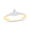 Thumbnail Image 1 of Now + Forever Lab-Grown Diamonds Pear-Shaped Three-Stone Engagement Ring 5/8 ct tw 14K Yellow Gold