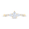 Thumbnail Image 3 of Now + Forever Lab-Grown Diamonds Pear-Shaped Three-Stone Engagement Ring 5/8 ct tw 14K Yellow Gold
