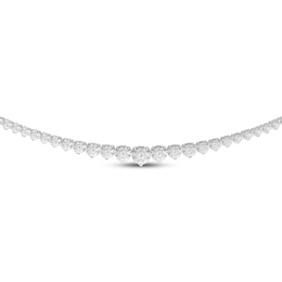 THE LEO Diamond Riviera Necklace 4 ct tw 14K White Gold 16"