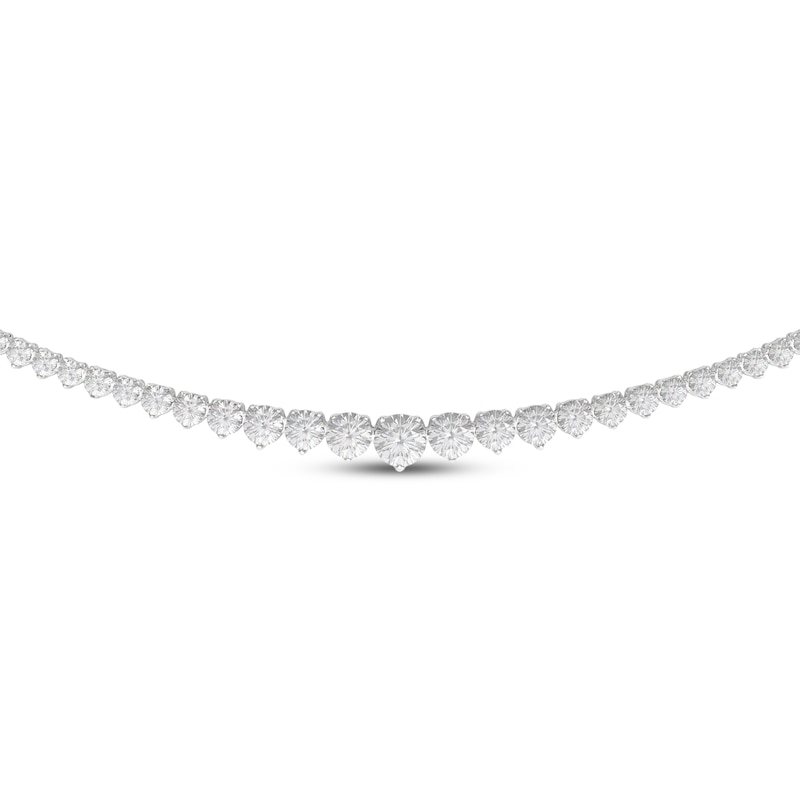 Main Image 1 of THE LEO Diamond Riviera Necklace 4 ct tw 14K White Gold 16&quot;