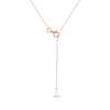 Thumbnail Image 4 of Diamond Flower Trio Drop Necklace 1/4 ct tw 10K Rose Gold 18"