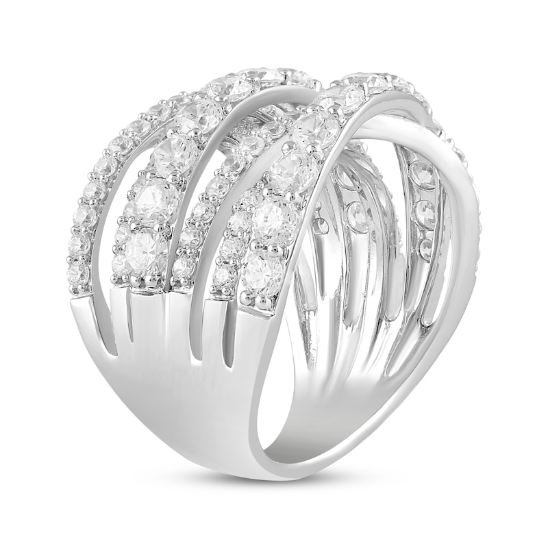 Main Image 2 of KAY Lab-Grown Diamonds Crossover Fashion Ring 3 ct tw 14K White Gold