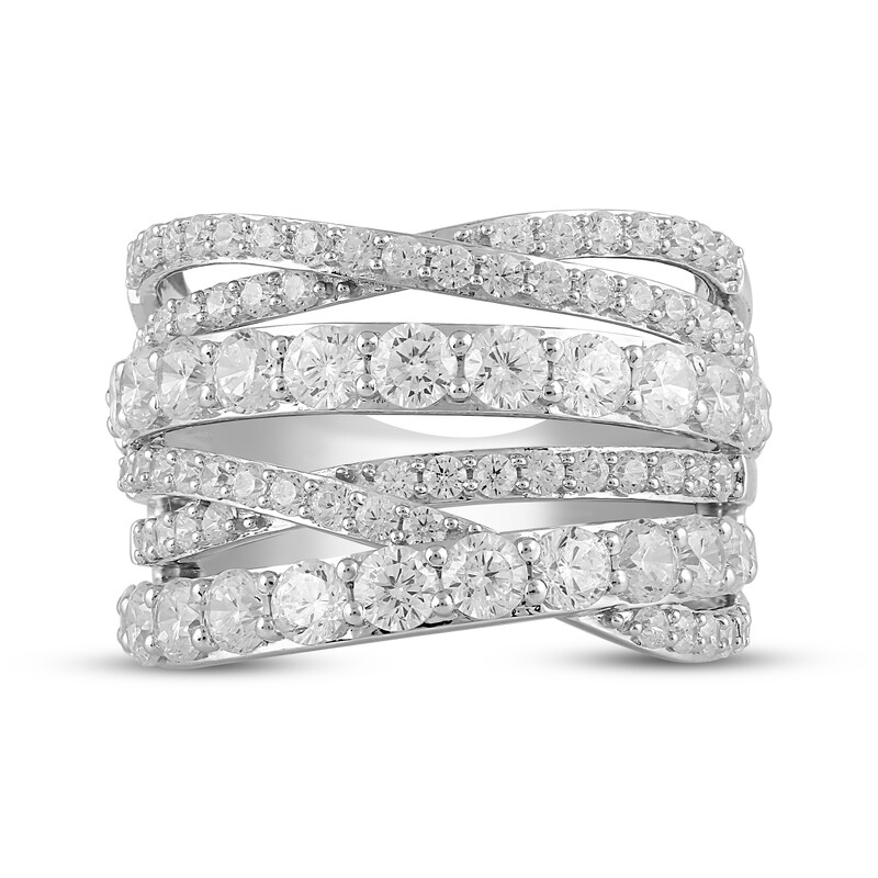Main Image 3 of KAY Lab-Grown Diamonds Crossover Fashion Ring 3 ct tw 14K White Gold