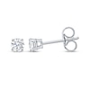 Thumbnail Image 1 of Round-Cut Diamond Solitaire Stud Earrings 1/2 ct tw 10K White Gold (I/I3)