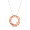 Thumbnail Image 3 of Pear-Shaped Diamond Two-Row Circle Necklace 1 ct tw 10K Rose Gold 18"