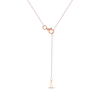 Thumbnail Image 4 of Pear-Shaped Diamond Two-Row Circle Necklace 1 ct tw 10K Rose Gold 18"