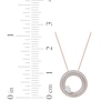 Thumbnail Image 7 of Pear-Shaped Diamond Two-Row Circle Necklace 1 ct tw 10K Rose Gold 18"