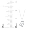 Thumbnail Image 5 of Diamond Arabic &quot;Mother&quot; Heart Necklace 1/4 ct tw 10K White Gold 18&quot;