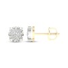 Thumbnail Image 3 of Men's Diamond Halo Starburst Stud Earrings 1/4 ct tw 10K Yellow Gold