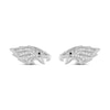 Thumbnail Image 1 of True Fans Philadelphia Eagles 1/15 ct tw Diamond Logo Stud Earrings Sterling Silver
