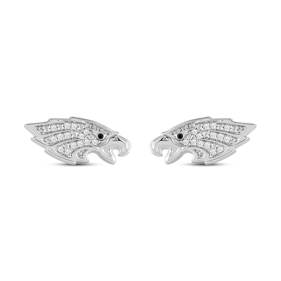 True Fans Philadelphia Eagles 1/15 ct tw Diamond Logo Stud Earrings Sterling Silver