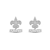 Thumbnail Image 1 of True Fans New Orleans Saints 1/15 ct tw Diamond Logo Stud Earrings Sterling Silver