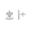 Thumbnail Image 2 of True Fans New Orleans Saints 1/15 ct tw Diamond Logo Stud Earrings Sterling Silver