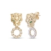 Thumbnail Image 1 of Italian Brilliance Panther Dangle Earrings 14K Two-Tone Gold