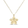 Thumbnail Image 1 of Diamond-Cut Flower Necklace 14K Yellow Gold 18"