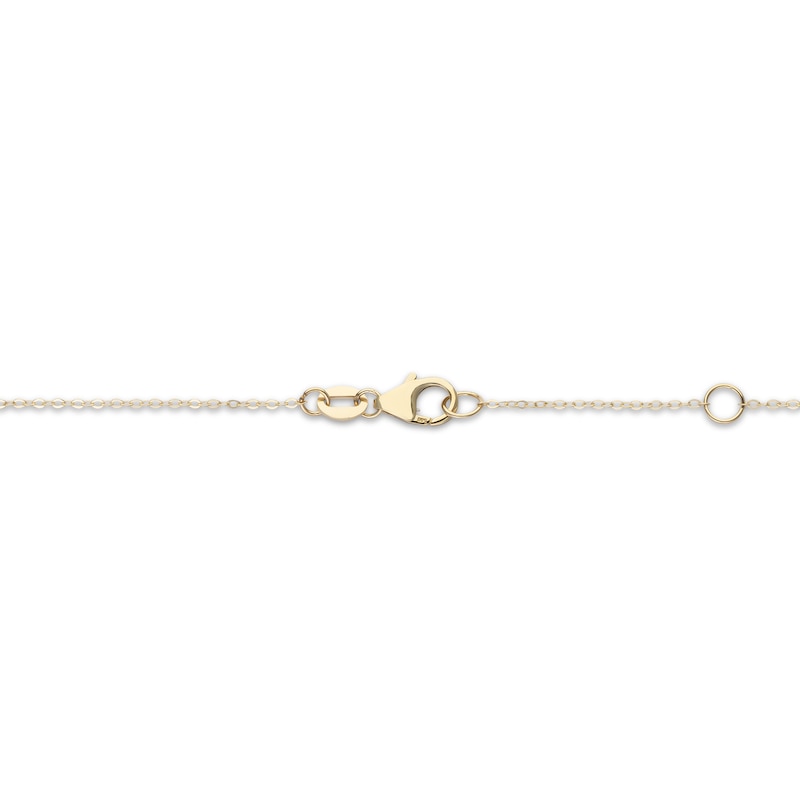 Main Image 3 of Diamond-Cut Flower Necklace 14K Yellow Gold 18"