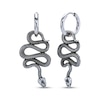 Thumbnail Image 1 of Men's Snake Drop Hoop Earrings Stainless Steel