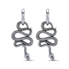 Thumbnail Image 2 of Men's Snake Drop Hoop Earrings Stainless Steel