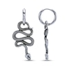 Thumbnail Image 3 of Men's Snake Drop Hoop Earrings Stainless Steel