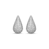 Thumbnail Image 2 of White Lab-Created Sapphire Teardrop Drop Earrings Sterling Silver