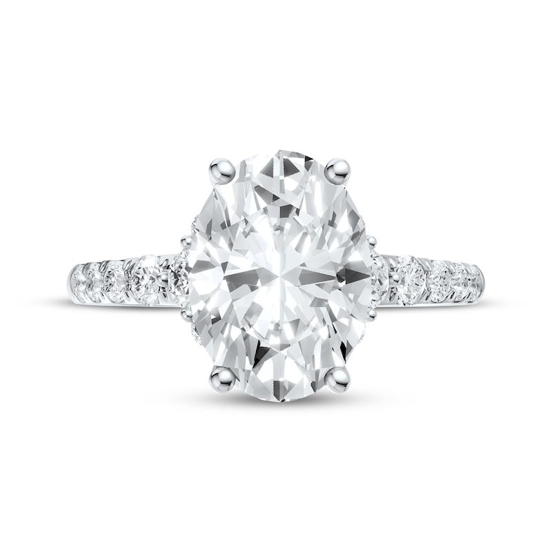 Main Image 4 of Now + Forever Lab-Grown Diamonds Oval-Cut Engagement Ring 3-1/2 ct tw 14K White Gold