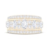 Thumbnail Image 3 of Now + Forever Lab-Grown Diamonds Oval & Round-Cut Multi-Row Anniversary Ring 2-1/2 ct tw 14K Yellow Gold
