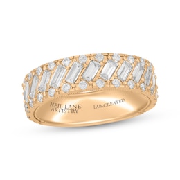 Neil Lane Artistry Men's Baguette & Round-Cut Lab-Grown Diamond Wedding Band 2 ct tw 14K Yellow Gold